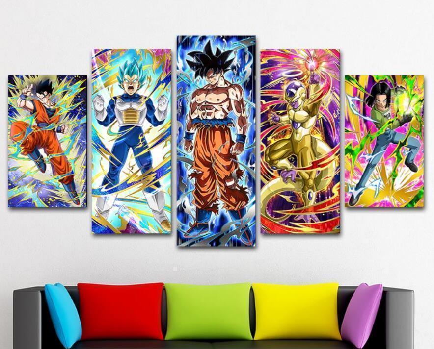 Dragon Ball Z Characters Cartoon Anime Canvas Wall Art
