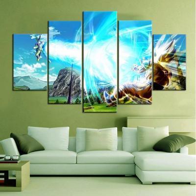 Dragon Ball Z Fight Scene Movie Canvas Wall Art