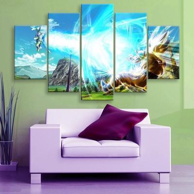 Dragon Ball Z Fight Scene Movie Canvas Wall Art
