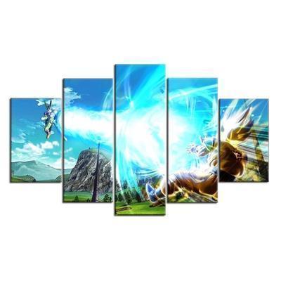 Dragon Ball Z Fight Scene Movie Canvas Wall Art