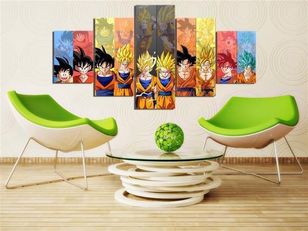 Dragon Ball Z Goku Evolution Anime Canvas Wall Art