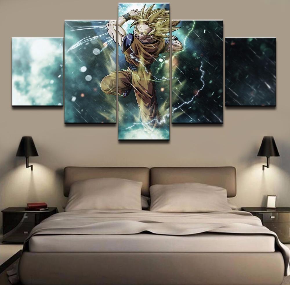 Dragon Ball Z Goku Fighting Anime Canvas Wall Art