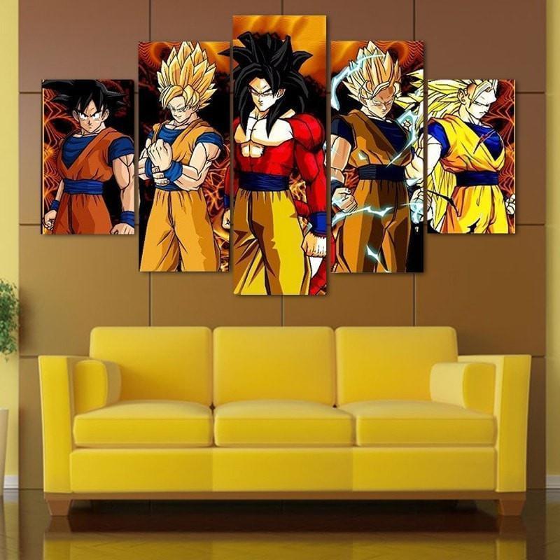 Dragon Ball Z Goku Super Saiyan Anime Canvas Wall Art