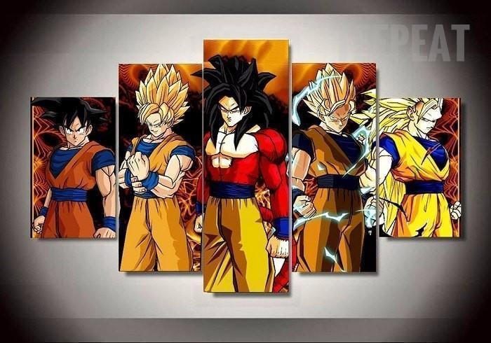 Dragon Ball Z Goku Super Saiyan Anime Canvas Wall Art