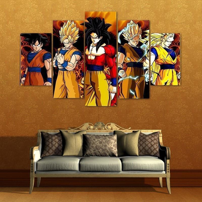 Dragon Ball Z Goku Super Saiyan Anime Canvas Wall Art