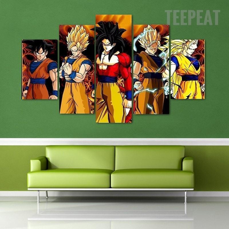 Dragon Ball Z Goku Super Saiyan Anime Canvas Wall Art