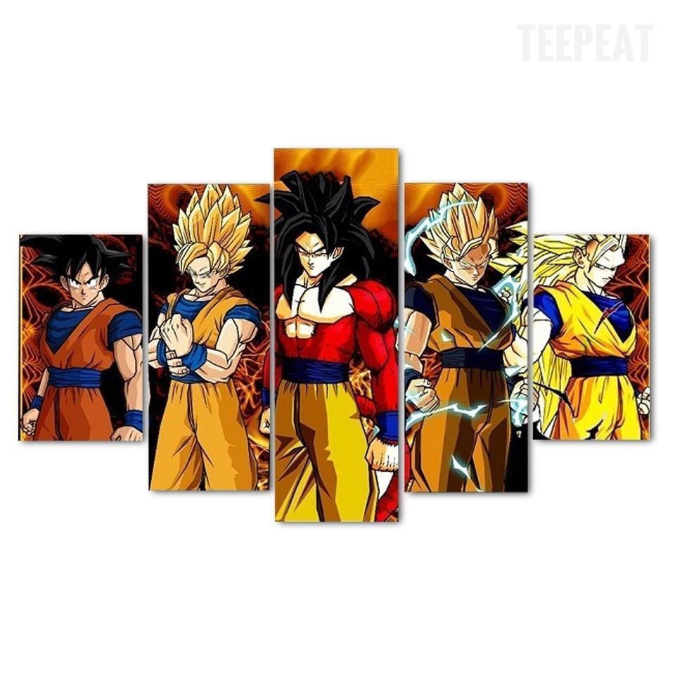 Dragon Ball Z Goku Super Saiyan Anime Canvas Wall Art