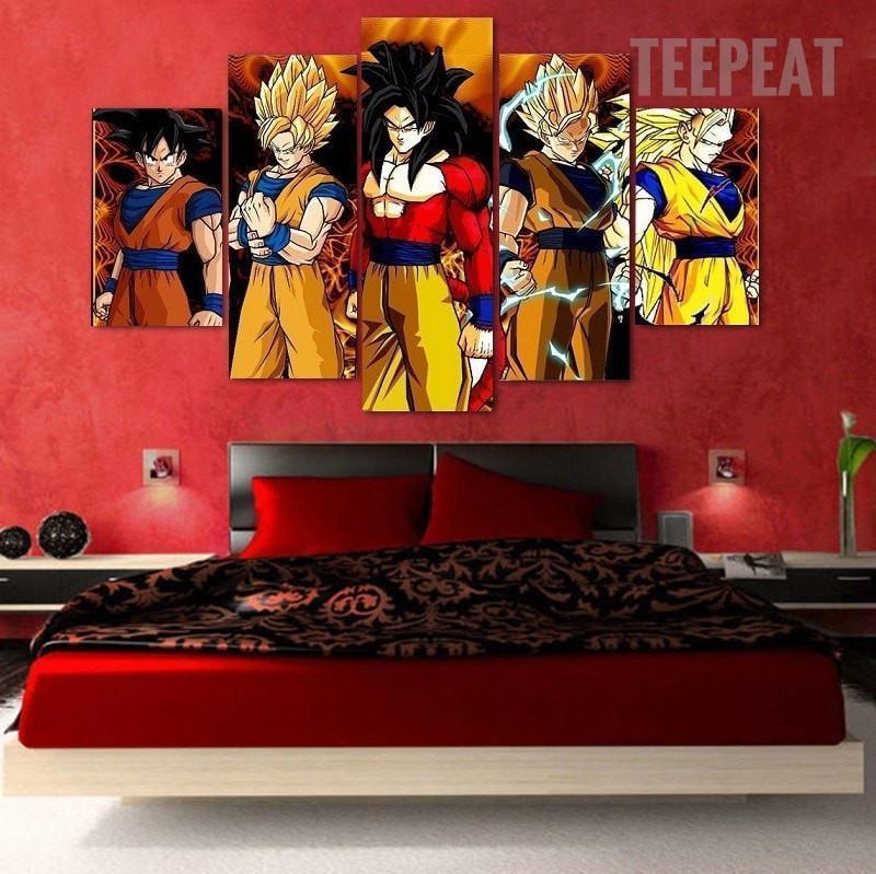 Dragon Ball Z Goku Super Saiyan Anime Canvas Wall Art