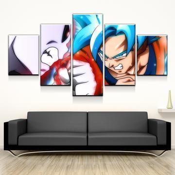 Dragon Ball Z: Goku Vs. Jiren Fight Anime Canvas Wall Art