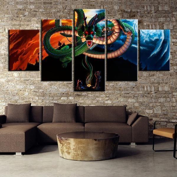 Dragon Ball Z Shenron's Wish Anime Canvas Wall Art