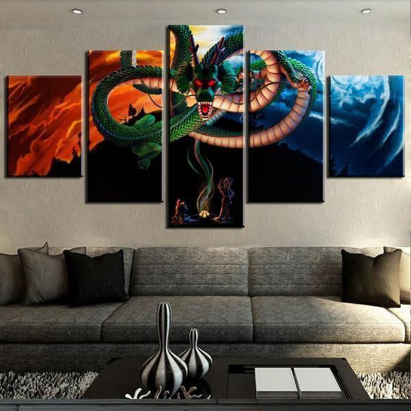 Dragon Ball Z Shenron's Wish Anime Canvas Wall Art