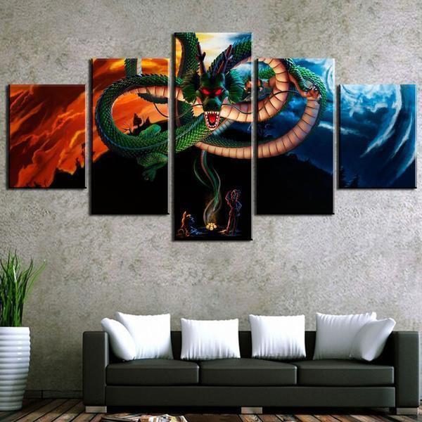 Dragon Ball Z Shenron's Wish Anime Canvas Wall Art