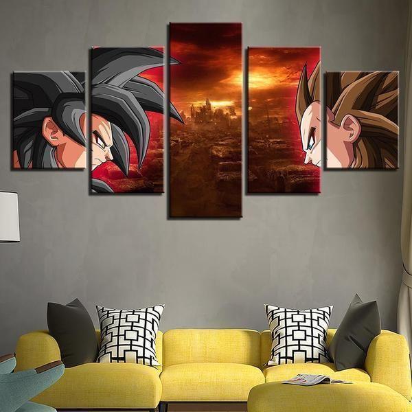 Dragon Ball Z Super Saiyan Anime Canvas Wall Art