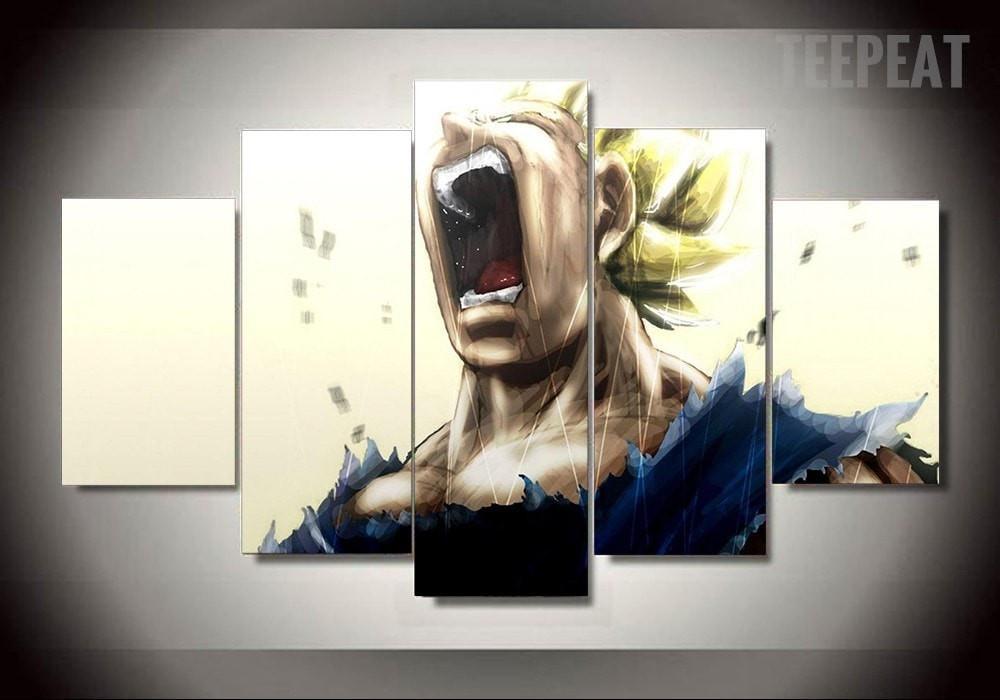 Dragon Ball Z Vegeta Transformation Anime Canvas Wall Art