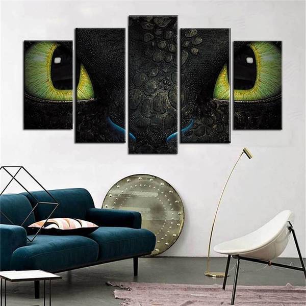 Dragon Toothless Cartoon Canvas Wall Art