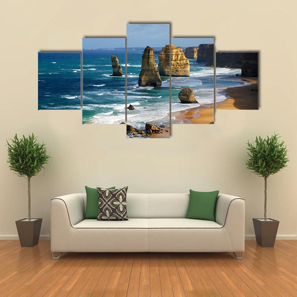 Dramatic Beautiful 12 Apostles In Australia Nature Canvas Wall Art