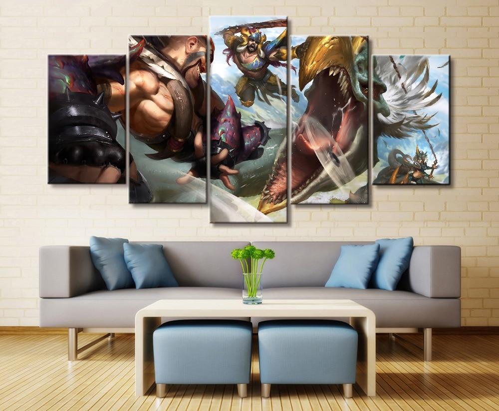 LOL League Of Legends Draven/Ashe Gaming Canvas Wall Art