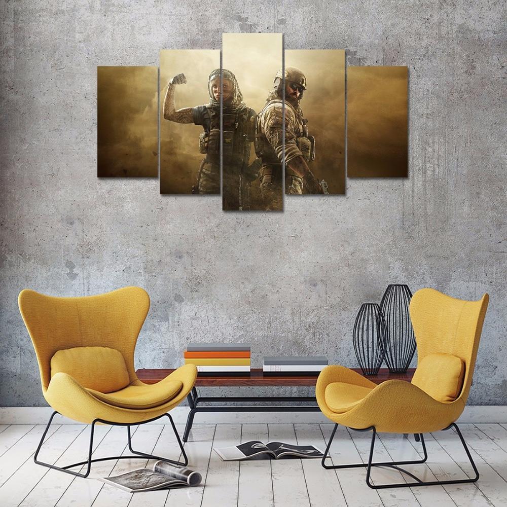 Duo Squad Tom Clancy's Rainbow Six Siege Gaming Canvas Wall Art