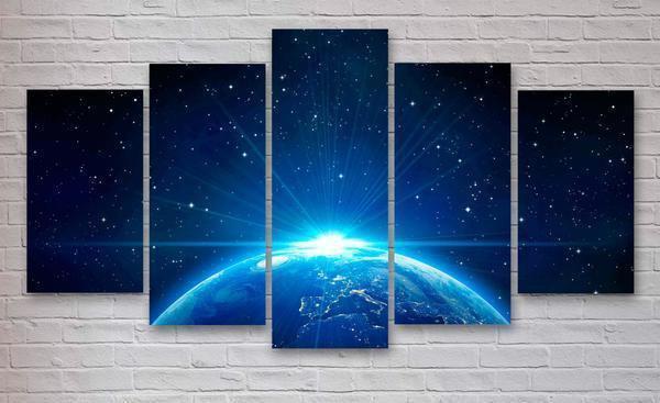 Earth From Space 1 Space Canvas Wall Art