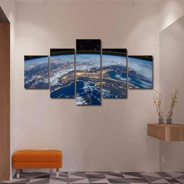 Earth From Space Space Canvas Wall Art