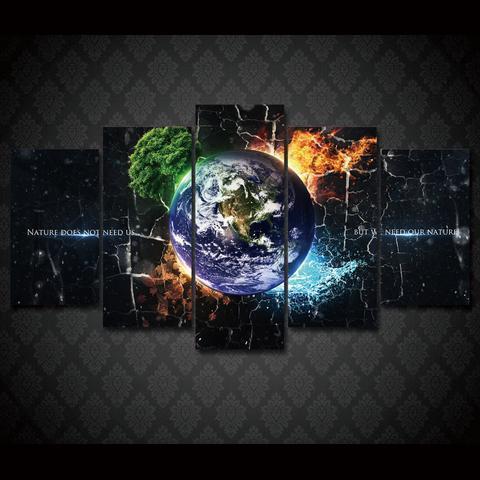 Earth System Space Canvas Wall Art