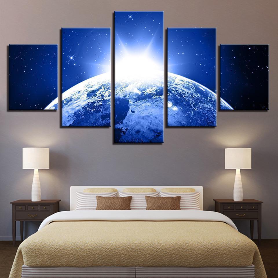 Earth Universe Cosmos Outer Space Canvas Wall Art