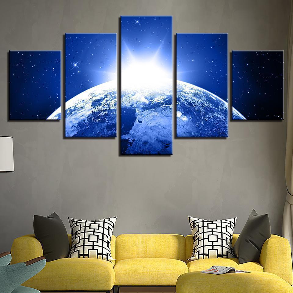 Earth Universe Cosmos Outer Space Canvas Wall Art