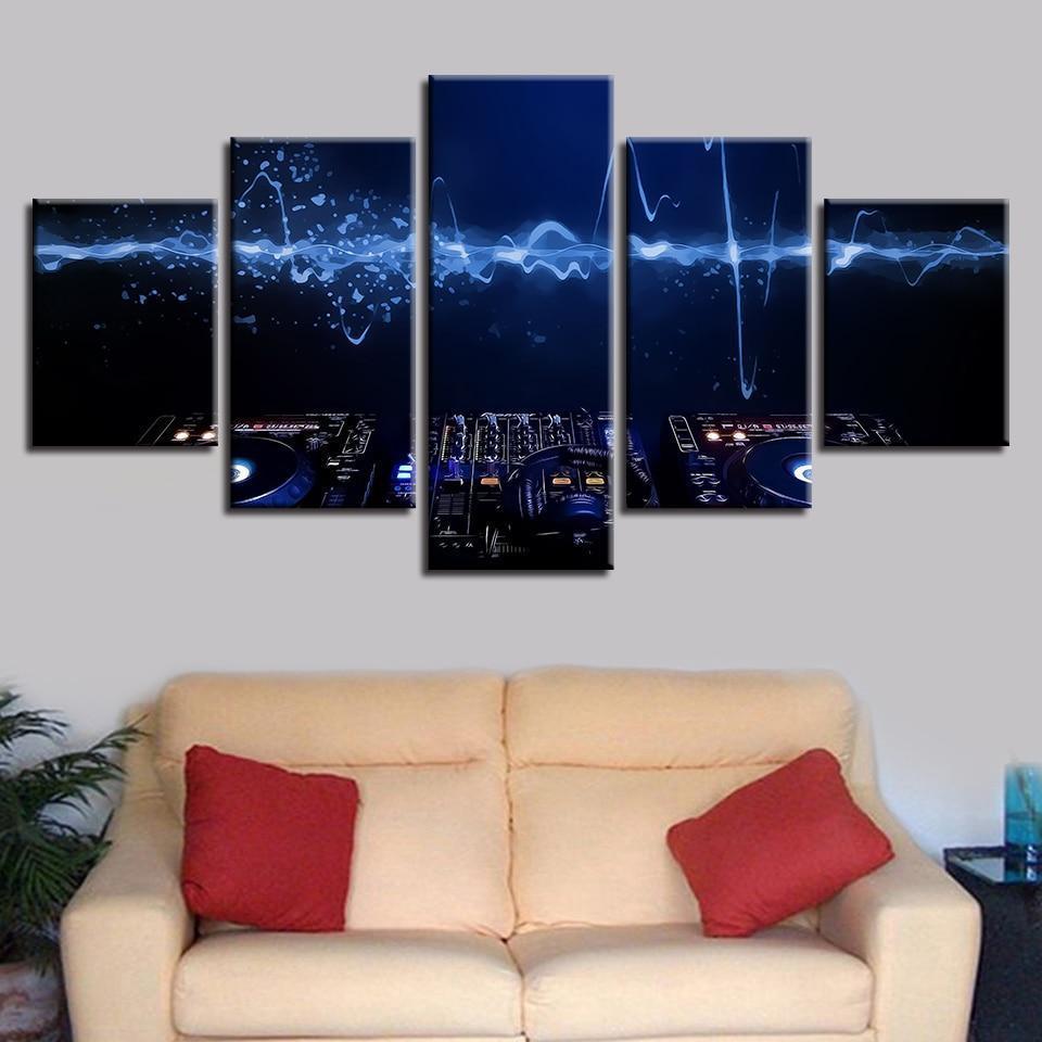 EDM Playing Music Canvas Wall Art