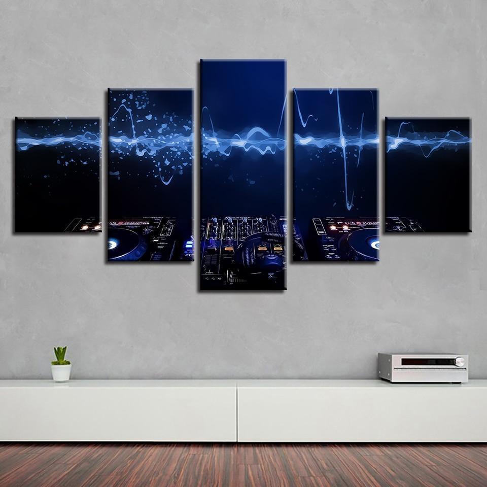 EDM Playing Music Canvas Wall Art
