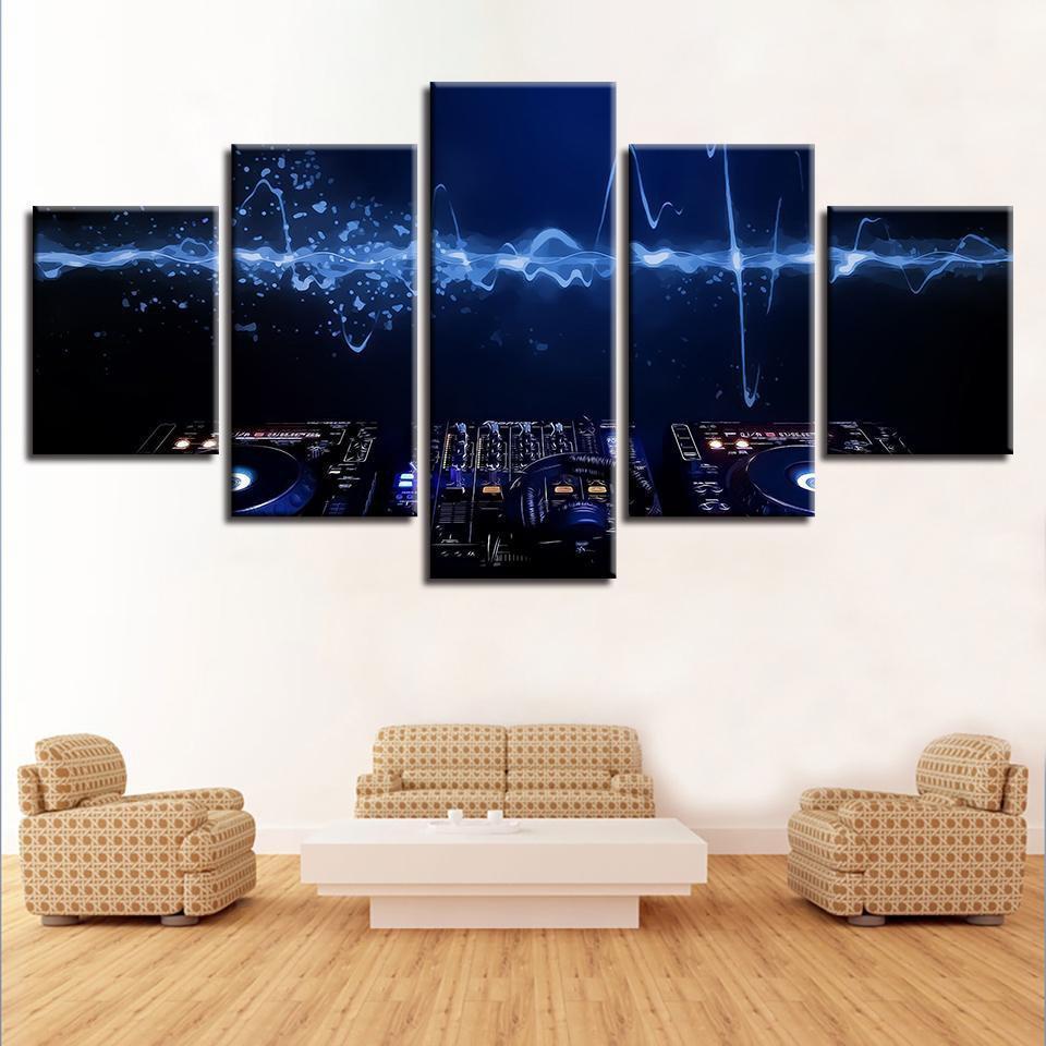 EDM Playing Music Canvas Wall Art