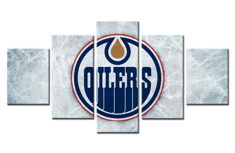 Edmonton Oilers Logo 2   Ice Hockey Canvas Wall Art