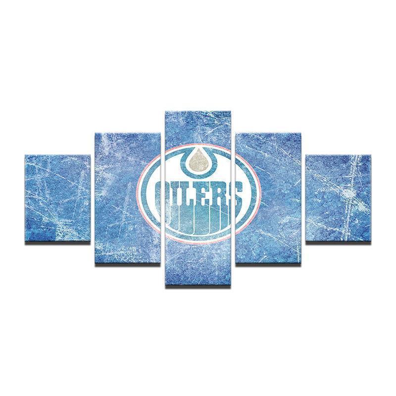 Edmonton Oilers Logo 3   Ice Hockey Canvas Wall Art