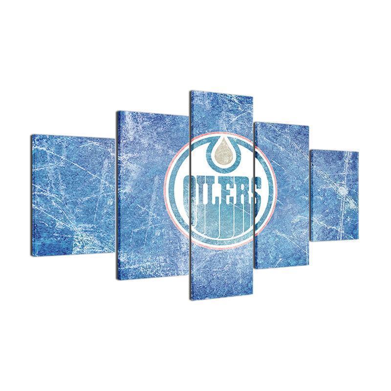 Edmonton Oilers Logo 3   Ice Hockey Canvas Wall Art