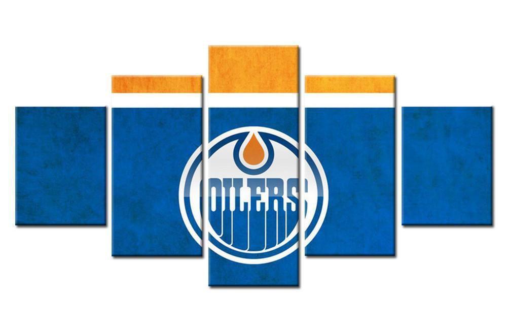 Edmonton Oilers Logo 1   Ice Hockey Canvas Wall Art
