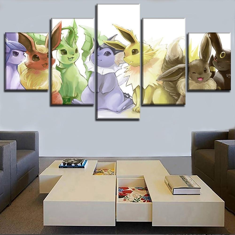 Pokemon Eevee Evolutions 1 Anime Canvas Wall Art