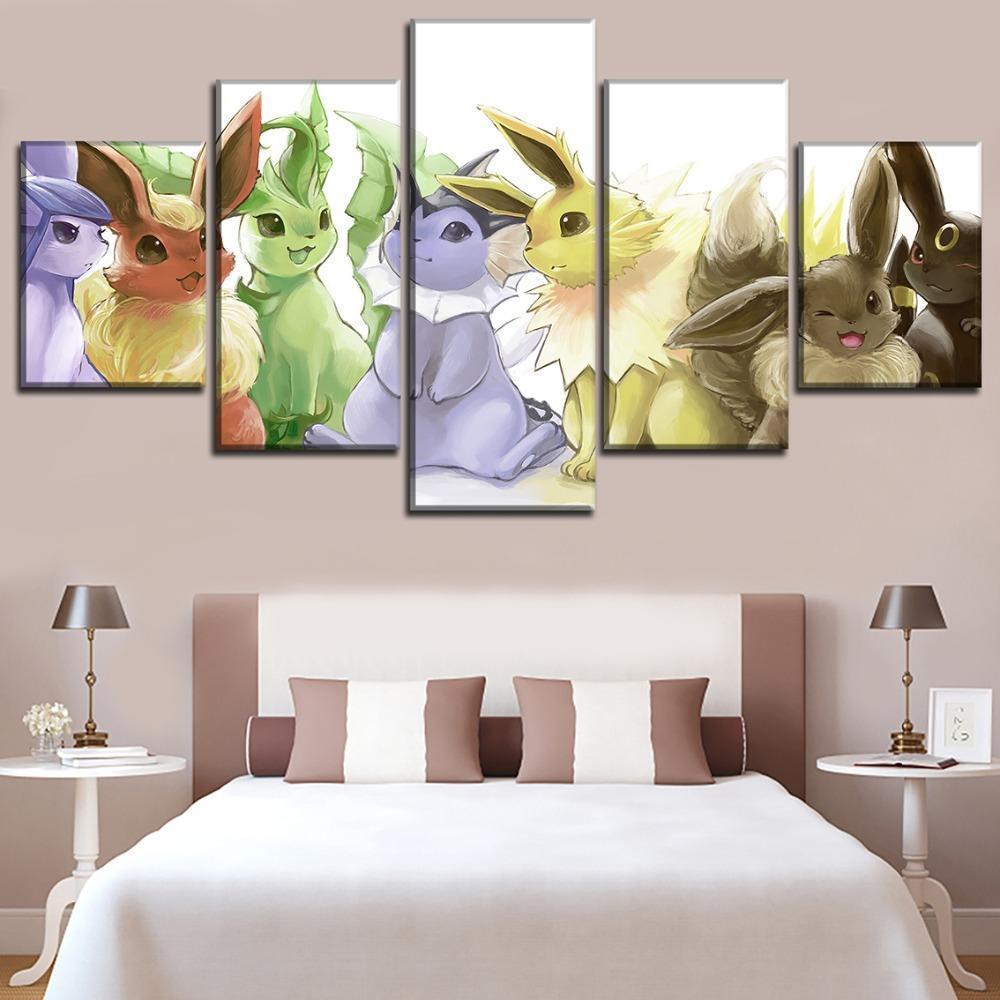 Pokemon Eevee Evolutions 1 Anime Canvas Wall Art