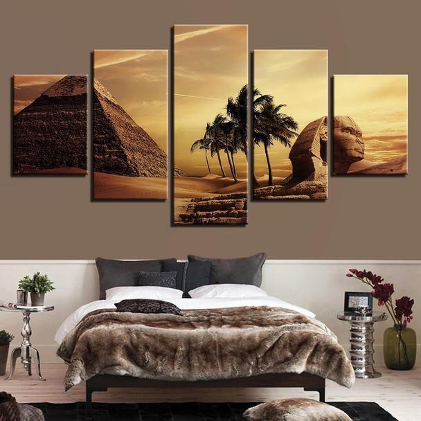 Egyptian Pyramids Nature Canvas Wall Art