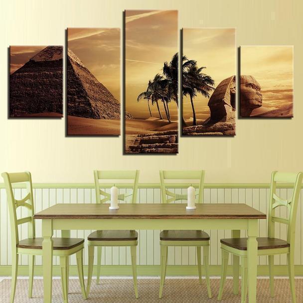 Egyptian Pyramids Nature Canvas Wall Art