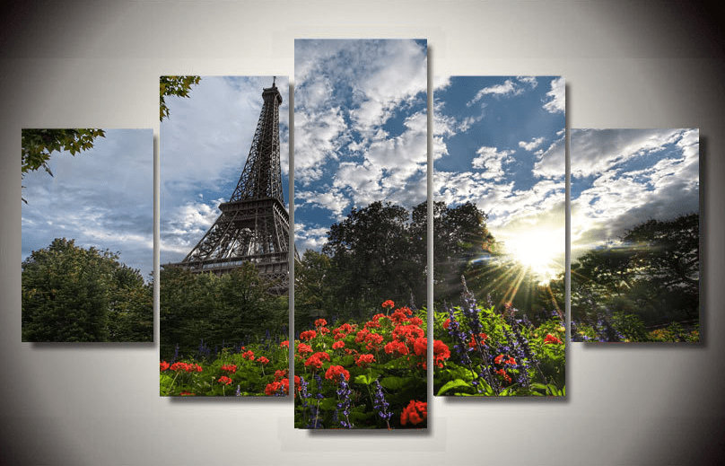 Eiffel Tower Nature Canvas Wall Art