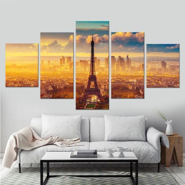 Eiffel Tower Paris France City Nature Canvas Wall Art
