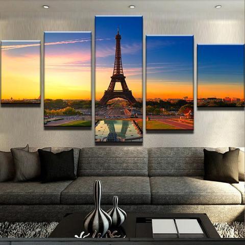 Eiffel Tower Paris Nature Canvas Wall Art