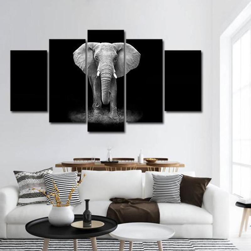 Elephant Animal Canvas Wall Art