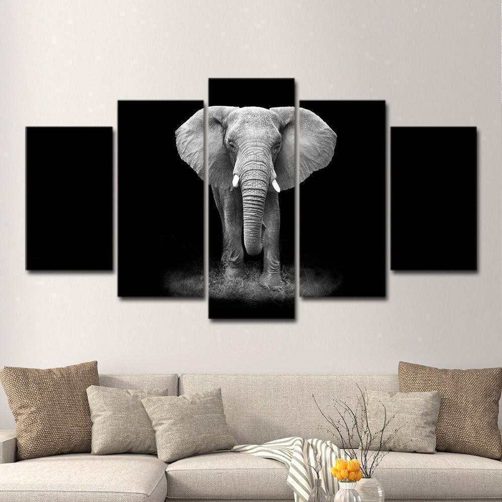 Elephant Animal Canvas Wall Art