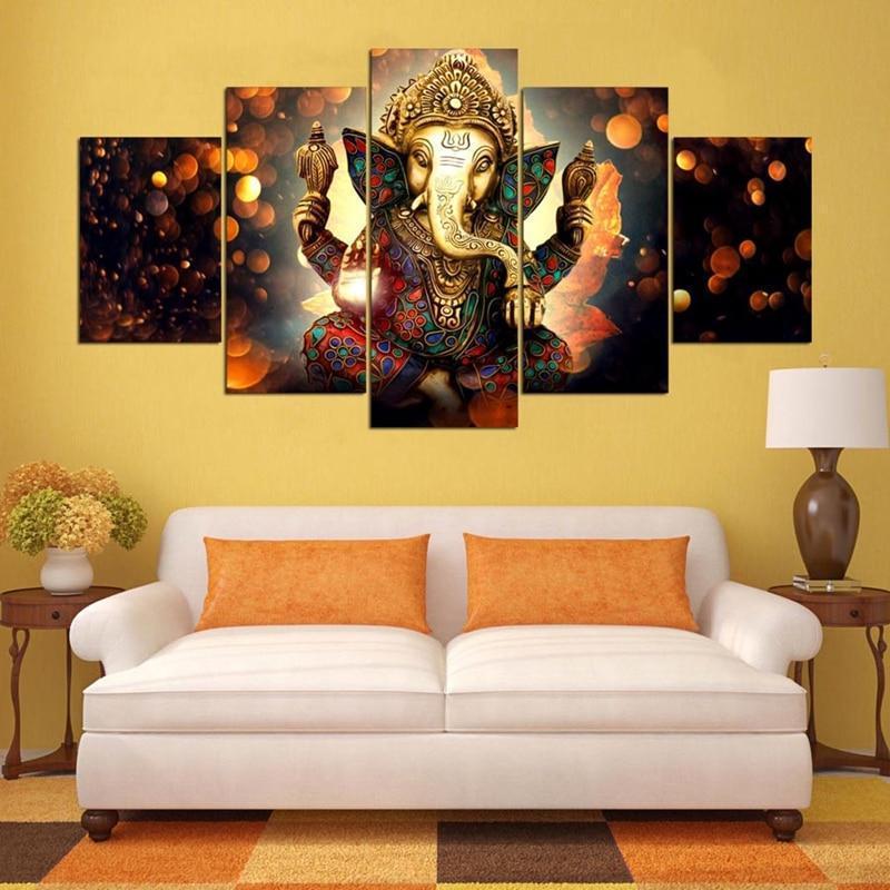 Elephant Trunk God Religion Canvas Wall Art