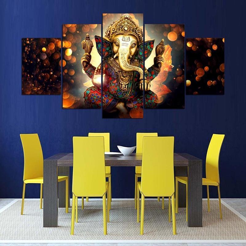Elephant Trunk God Religion Canvas Wall Art