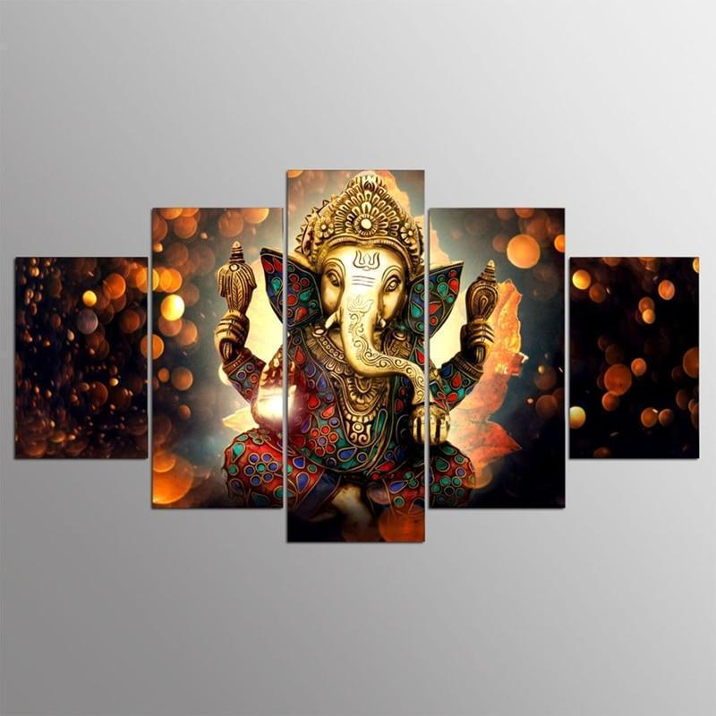Elephant Trunk God Religion Canvas Wall Art