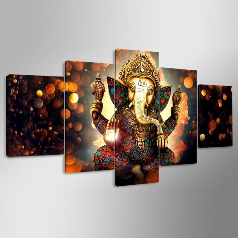 Elephant Trunk God Religion Canvas Wall Art