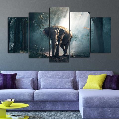 Elephant Wildlife Animal Canvas Wall Art