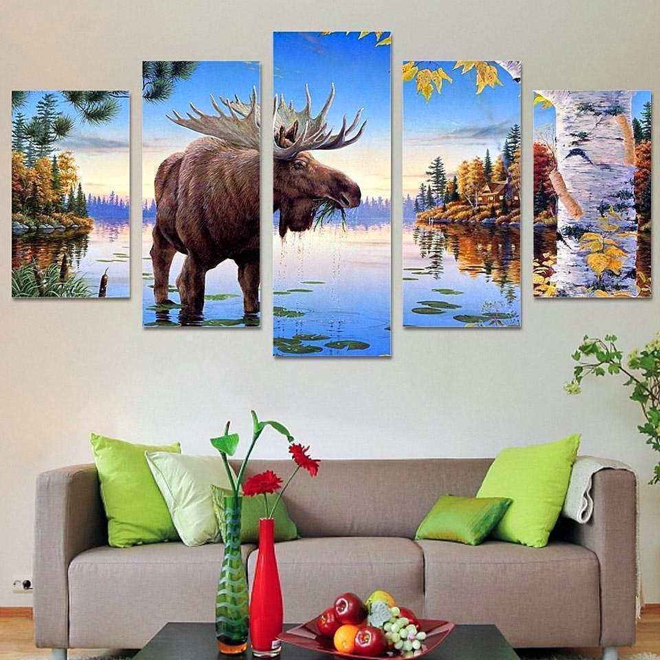 Elk King Animal Canvas Wall Art