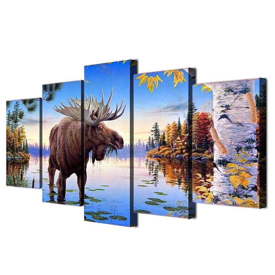 Elk King Animal Canvas Wall Art